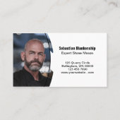 Berufliches Foto QR-Code Stone Wall Visitenkarte (Rückseite)