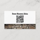 Berufliches Foto QR-Code Stone Wall Visitenkarte (Vorderseite)