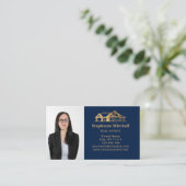 Berufliches Foto Real Anwesen Realtor House Gold Visitenkarte (Stehend Vorderseite)
