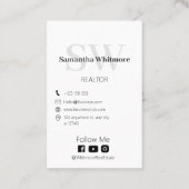 Berufliches Foto Realtor Real Anwesen Visitenkarte (Rückseite)