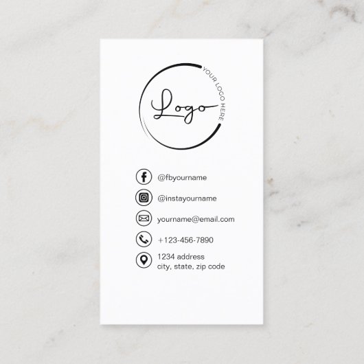 Berufliches Foto Rosa QR-Kodex Soziale Medien Visitenkarte (Rückseite)