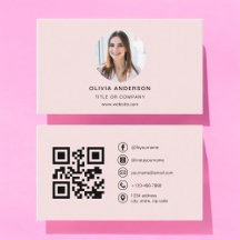 Berufliches Foto Rosa QR-Kodex Soziale Medien
