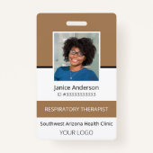 Berufliches Foto Tan Mitarbeiter-ID-Abzeichen Ausweis (Vorderseite)