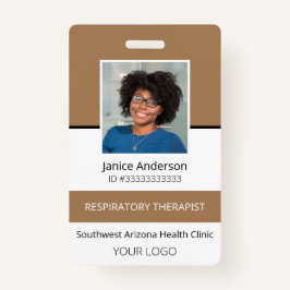 Berufliches Foto Tan Mitarbeiter-ID-Abzeichen Ausweis