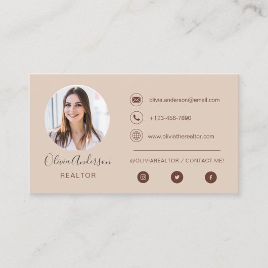 Berufliches Foto Terracotta auf dem Lande Visitenkarte (Vorderseite)