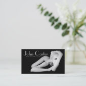 Berufliches Fotograf-Frauen-Modell-Schwarzes Visitenkarte (Stehend Vorderseite)