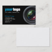 Berufliches Fotograf-Kameraobjektiv (Ihr Logo) Visitenkarte (Vorne/Hinten)