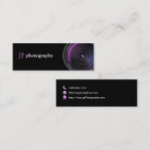 Berufliches Fotograf-Kameraobjektiv Mini Visitenkarte (Vorne/Hinten)