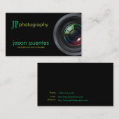 Berufliches Fotograf-Kameraobjektiv Visitenkarte (Vorne/Hinten)