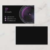 Berufliches Fotograf-Kameraobjektiv Visitenkarte (Vorne/Hinten)