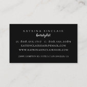 Berufliches Friseur-Salon-Logo Visitenkarte (Rückseite)