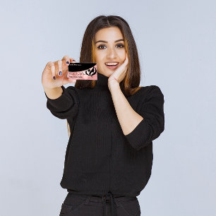Berufliches Friseur-Stylist-Rose Makeup-Logo Visitenkarte