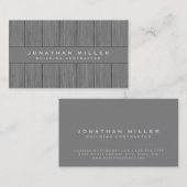 Berufliches Gebäude AN Grauer Holzputz Visitenkarte (Vorne/Hinten)