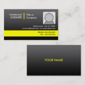 berufliches Gelb 2 Visitenkarte (Vorne/Hinten)