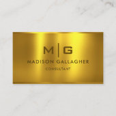 Berufliches Gelbmetall Visitenkarte (Vorderseite)