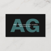 Berufliches generisches aquamarines visitenkarte (Rückseite)