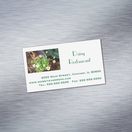 Berufliches Geschäft, Anschrift, Telefon, Website Magnetische Visitenkarte (Beispiel)