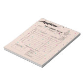 Berufliches Geschäft mit Bäckereirechnungen Notizblock (Rotiert)