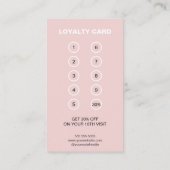 Berufliches Geschäft mit Bakermonogramm-Logos Treuekarte (Rückseite)