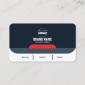 Berufliches Geschäft mit Marine und Weiß Visitenkarte (Vorderseite)