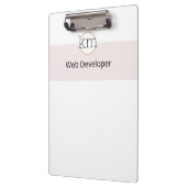 berufliches Geschäft mit rosa Ästhetik Klemmbrett (Links)