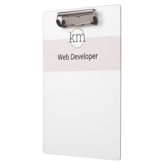 berufliches Geschäft mit rosa Ästhetik Klemmbrett (Links)