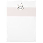 berufliches Geschäft mit rosa Ästhetik Klemmbrett (Rückseite)