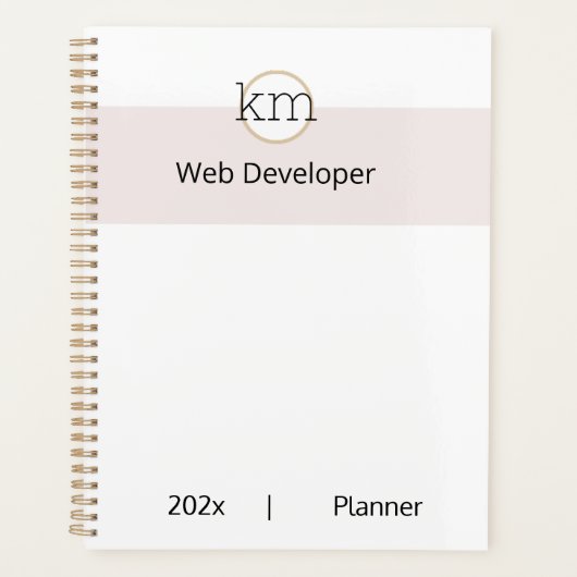 berufliches Geschäft mit rosa Ästhetik Planer (Vorderseite)