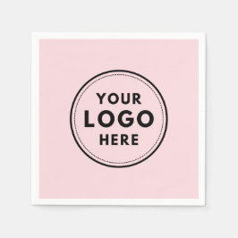 Berufliches Geschäft mit roten Logos Serviette