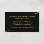 Berufliches Geschäft mit Schwarz und Gold Visitenkarte (Rückseite)