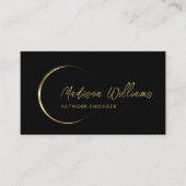 Berufliches Geschäft mit Schwarz und Gold Visitenkarte (Vorderseite)