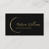 Berufliches Geschäft mit Schwarz und Gold Visitenkarte (Vorderseite)