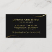 Berufliches Geschäft mit Schwarz und Gold Visitenkarte (Rückseite)