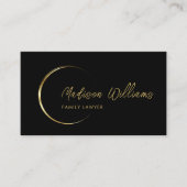 Berufliches Geschäft mit Schwarz und Gold Visitenkarte (Vorderseite)