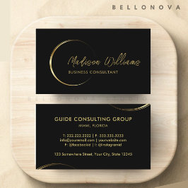 Berufliches Geschäft mit Schwarz und Gold Visitenkarte