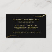 Berufliches Geschäft mit Schwarz und Gold Visitenkarte (Rückseite)