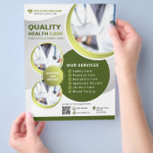 Berufliches Geschäft mit umweltfreundlicher medizi Flyer (Hand)