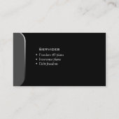 Berufliches Geschäfts-Karten-Finanzplaner-Grau Visitenkarte (Rückseite)