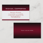 Berufliches Geschäfts-Karten-Finanzplaner-Rot Visitenkarte (Vorne/Hinten)