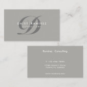 Berufliches Geschäfts-Karten-modernes Monogramm Visitenkarte (Vorne/Hinten)