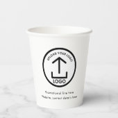 Berufliches Geschäftslogo und Text Pappbecher (Rückseite)