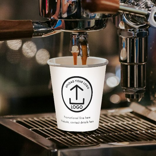 Berufliches Geschäftslogo und Text Pappbecher