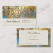Berufliches Gilded Gold Foil Elegantes Skript Visitenkarte (Vorne/Hinten)
