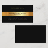 Berufliches Glamour-Goldlicht elegantes schlichtes Visitenkarte (Vorne/Hinten)