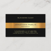 Berufliches Glamour-Goldlicht elegantes schlichtes Visitenkarte (Vorderseite)