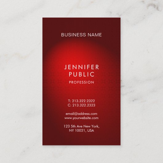 Berufliches glamouröses Design Modernes Trendsette Visitenkarte (Rückseite)