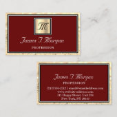 Berufliches Glitzer-Monogramm Visitenkarte (Vorne/Hinten)