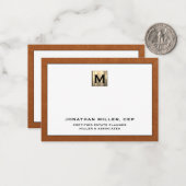 Berufliches Gold-Erstlogo Mitteilungskarte (Vorderseite/Rückseite Beispiel)