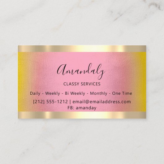 Berufliches Gold Gerahmt Elegante Gelbe Rose Visitenkarte (Rückseite)