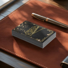 Berufliches Gold Letter Monogram Visitenkarte